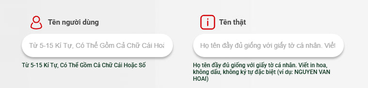 tên người dùng